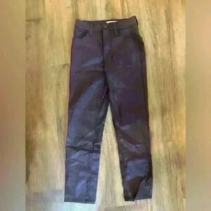 Women’s size 0 faux leather, high raise ankle length pants